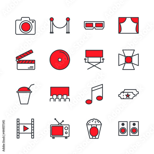 entertaiment set icon, isolated entertaiment set sign icon, vector illustration