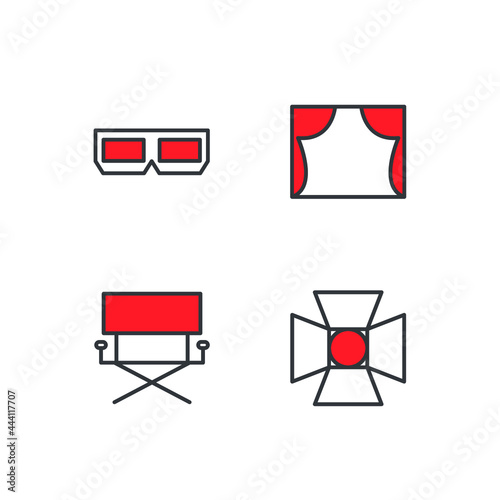entertaiment set icon, isolated entertaiment set sign icon, vector illustration