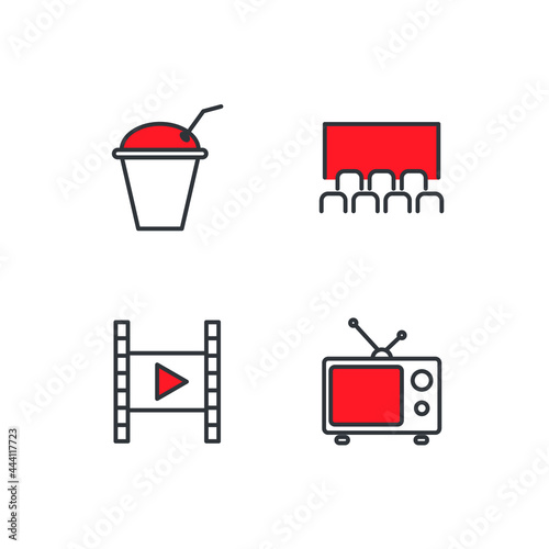 entertaiment set icon, isolated entertaiment set sign icon, vector illustration