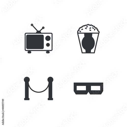 entertaiment set icon, isolated entertaiment set sign icon, vector illustration