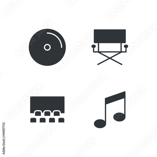 entertaiment set icon, isolated entertaiment set sign icon, vector illustration
