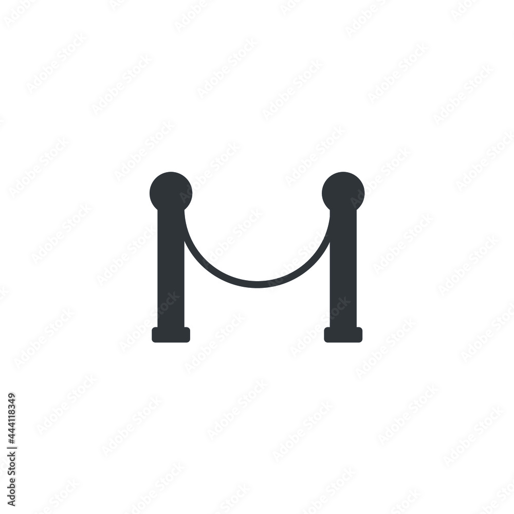 isolated barrier rope sign icon, vector illustration isolated barrier rope sign icon, vector illustration