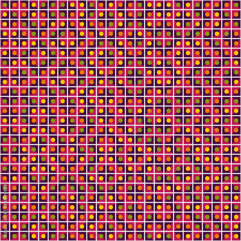 Fototapeta premium Abstract Geometric Pattern generative computational art illustration