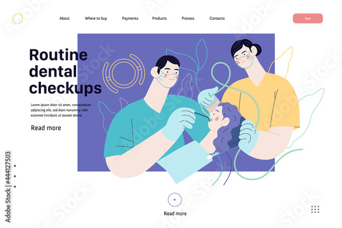 Routine dental checkups - medical insurance web template