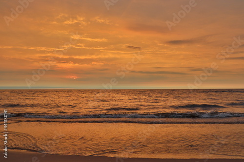 sunset on the beach