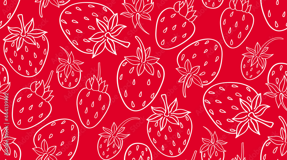 Sweet strawberry. Seamless pattern in red
Sweet strawberry. Seamless pattern in red