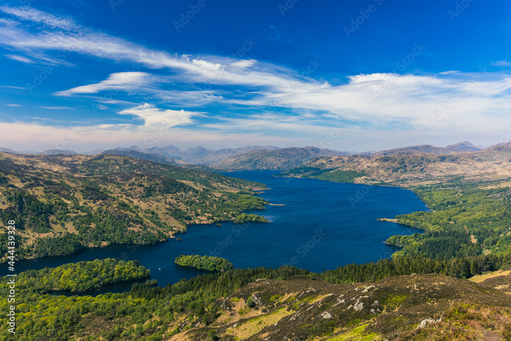 Ben A'an hill and Loch Katrine in the Trossachs, Scotland