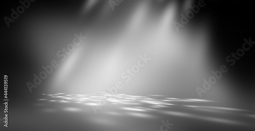 soft grey studio floor background, grey floor backdrop with spotlight.