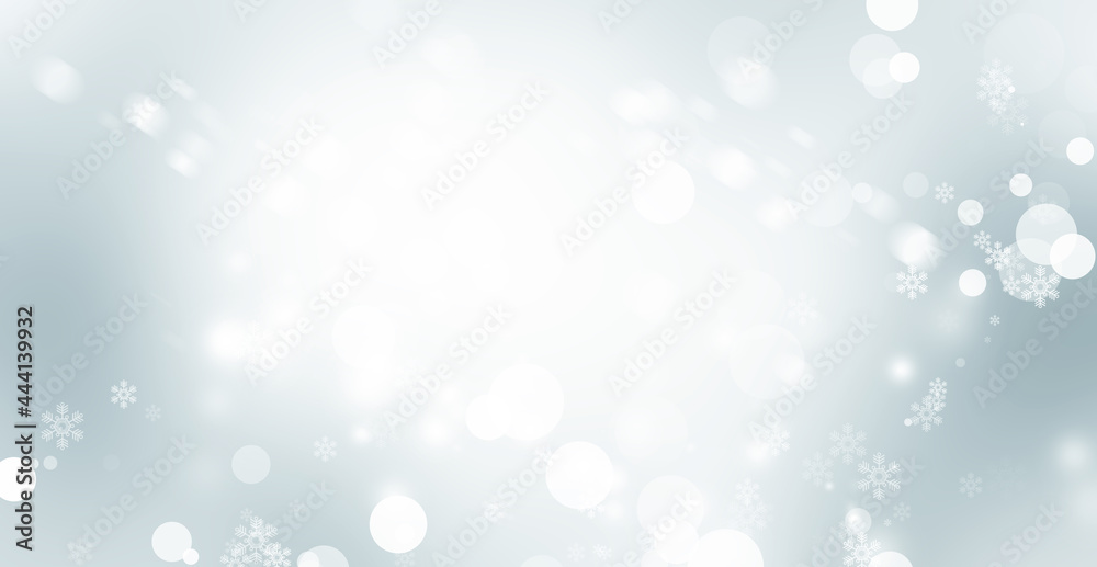 gray and white blur abstract background. Bokeh Christmas blurred beautiful shiny Christmas lights