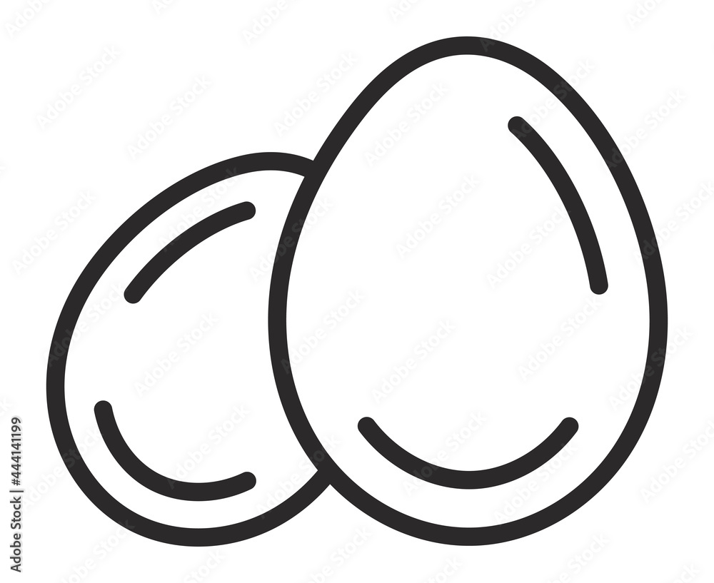 Duck egg line art icon for apps and websites