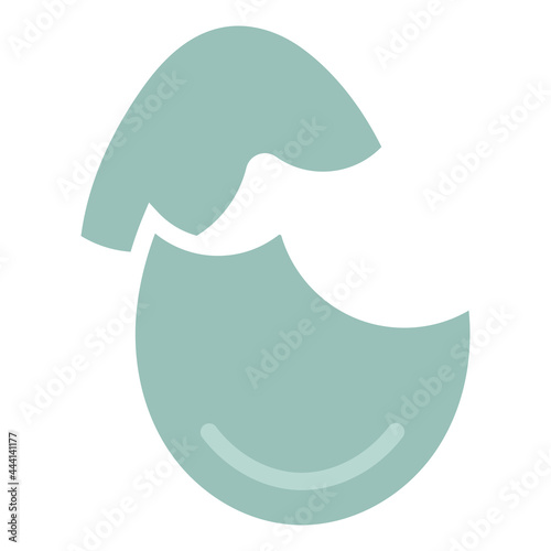 Hatched duck egg flat color icon for app and websites