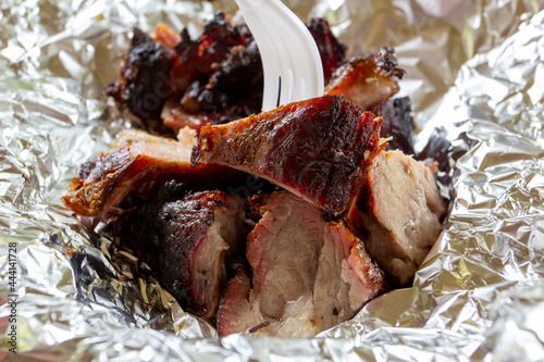 Canvas Print Jerk Pork On A Fork