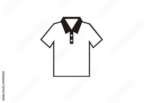 Men's wear simple illustration in black and white.