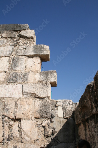 stone wall with sky