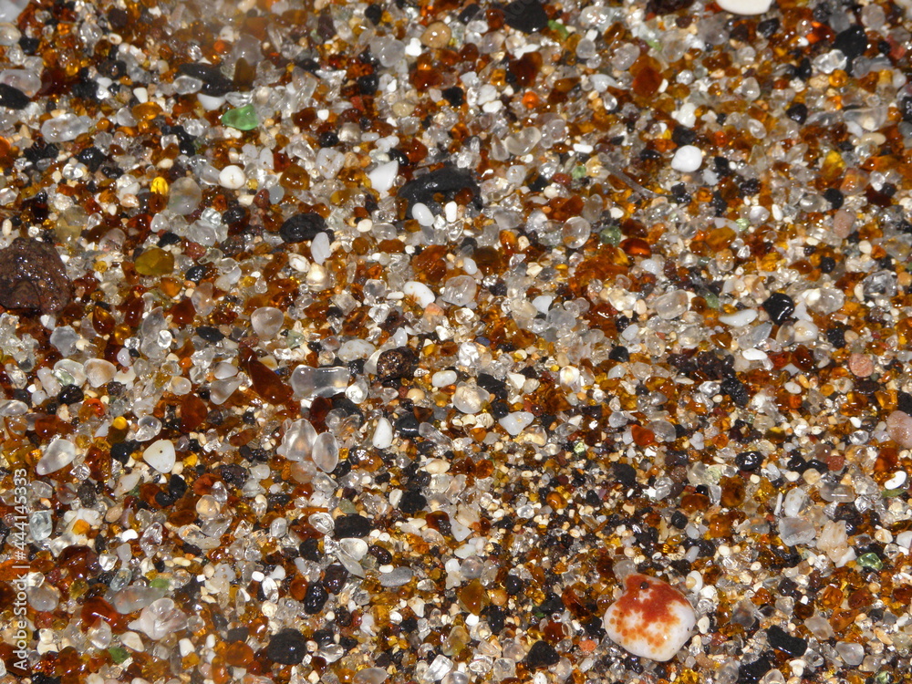 close up of colored sea glass on glass beach in eleele, kauai, hawaii. near port allen harbor close up of colored sea glass on glass beach in eleele, kauai, hawaii. near port allen harbor