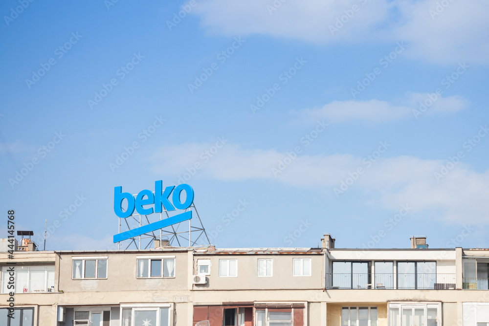 BELGRADE, SERBIA - MAY 3, 2021: Beko logo on their main office for ...