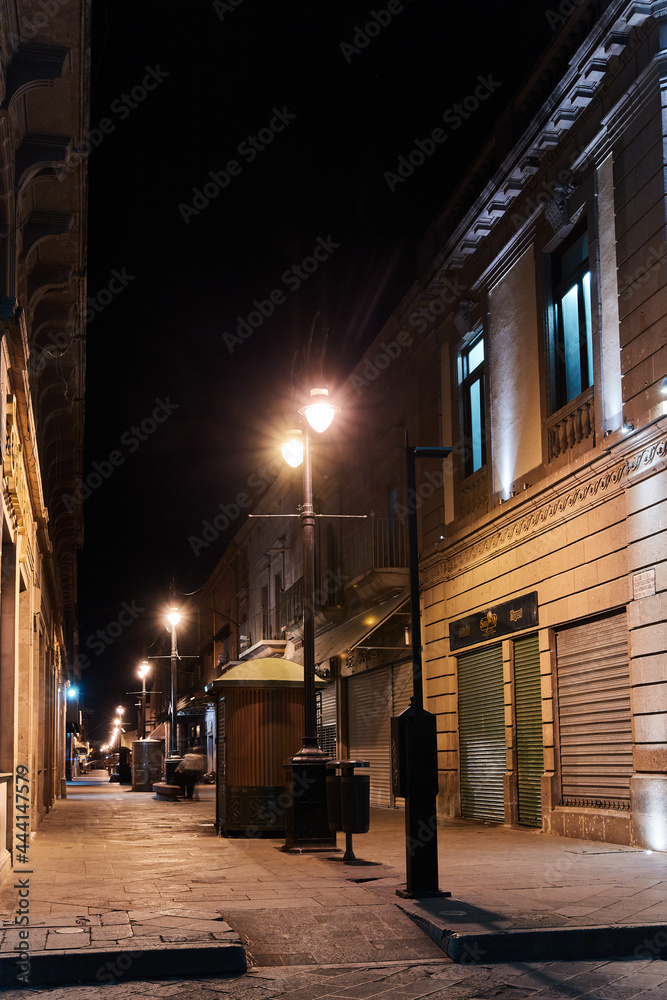 San Luis Potosí street at night
