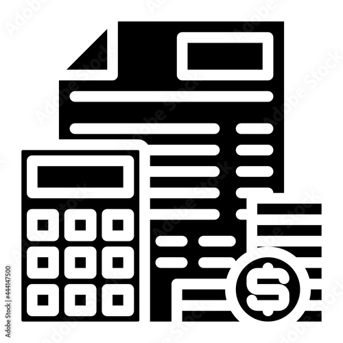 budgeting glyph icon