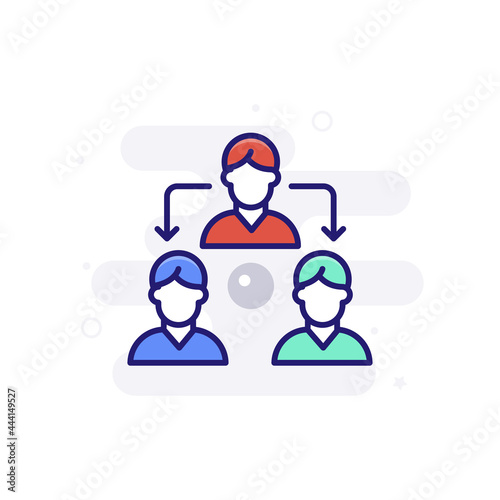 MLM Marketing vector icon style illustration. EPS 10 File Marketing and advertising symbol