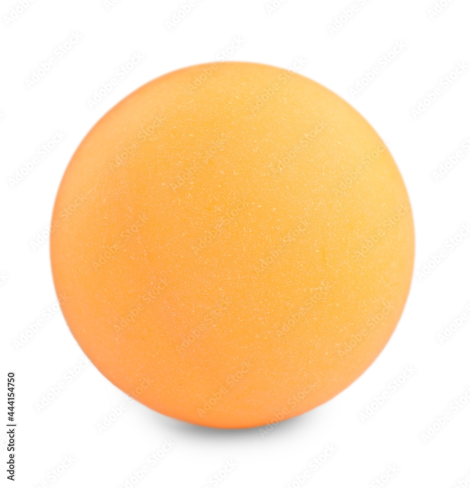 Orange plastic ball for table tennis isolated on white Orange plastic ball for table tennis isolated on white
