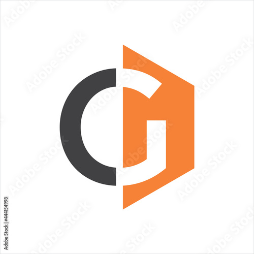 creative vector simple logo design initial cg