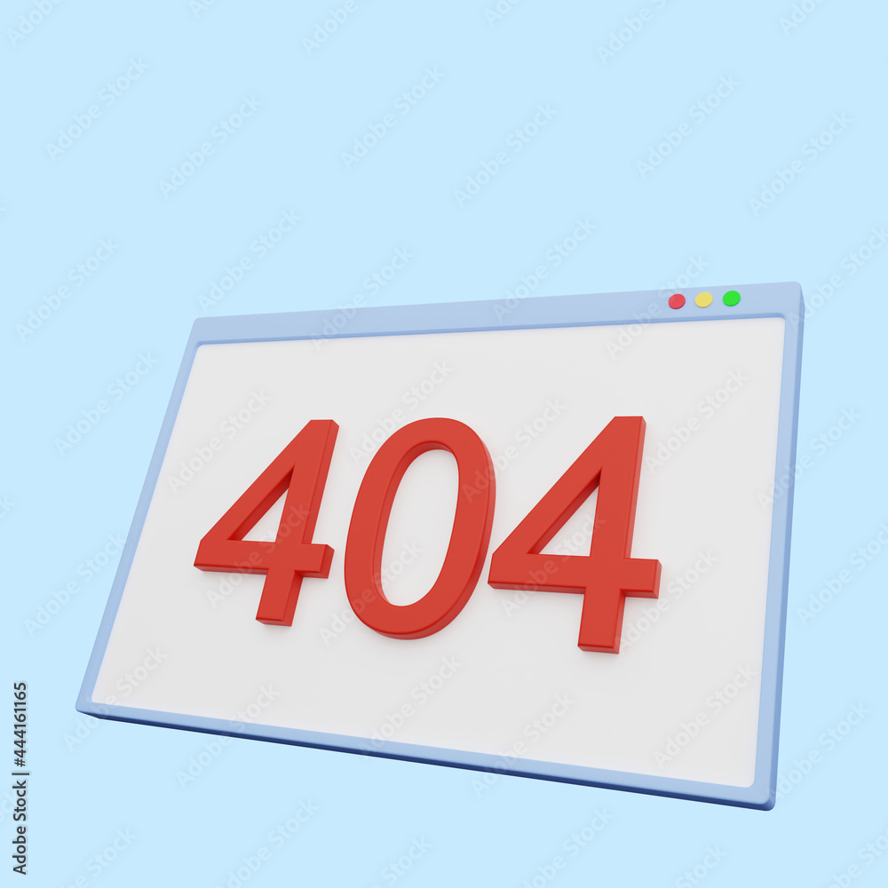 3d illustration of web illustration error 404 3d illustration of web illustration error 404