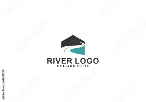 Free Download river logo template in white background - GFXLoad