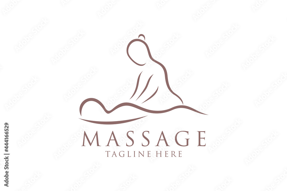 Body massage logo, Body Spa Centre icon, massage parlour, spa, relax, rejenuvate, essential oil, white background, vector illustration Body massage logo, Body Spa Centre icon, massage parlour, spa, relax, rejenuvate, essential oil, white background, vector illustration