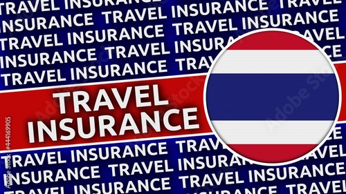 Thailand Circular Flag with Travel Insurance Titles - 3D Illustration Free Download Thailand Circular Flag with Travel Insurance Titles - 3D Illustration - GFXLoad