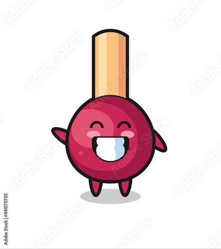 matches cartoon character doing wave hand gesture