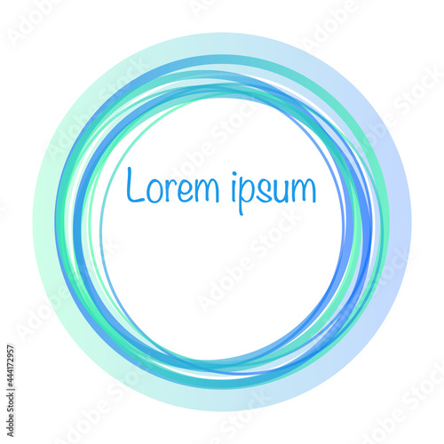 Circle blue gradient abstract banner template