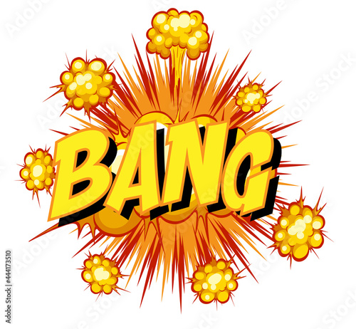 Comic speech bubble with bang text