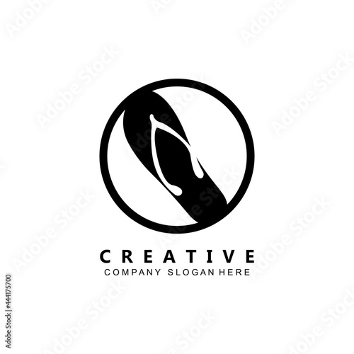 flip-flops logo vector symbol icon used on the feet