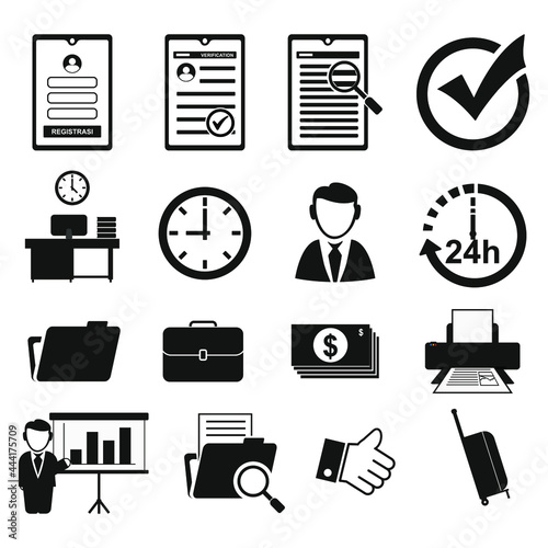 Simple Set of Office, Administration, and Finance Related Vector Line Icon. Editable Stroke. 48x48 Pixel Perfect