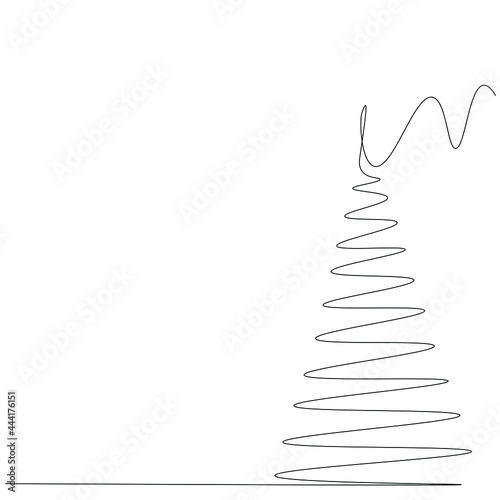 Christmas tree drawing on white background vector illustration
