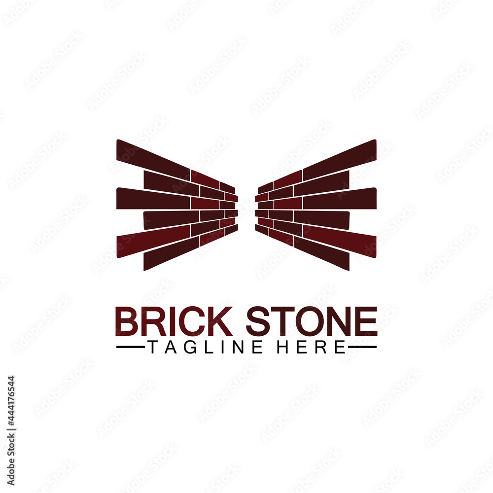 Brick stone logo vector icon illustration design template Brick stone logo vector icon illustration design template
