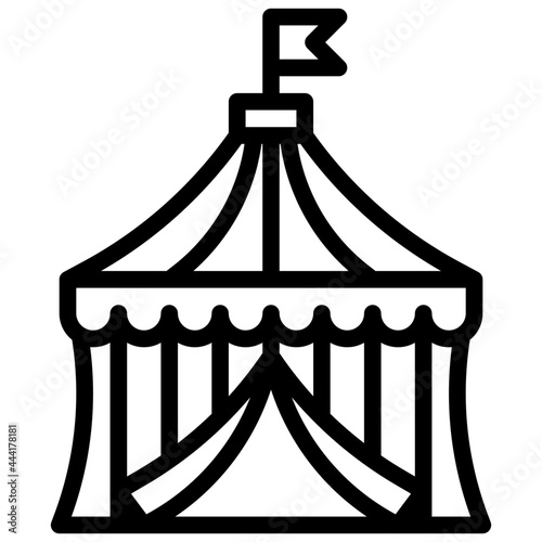 Circus line icon,linear,outline,graphic,illustration