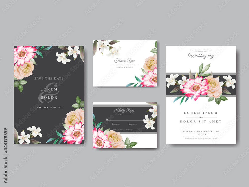Beautiful Floral wedding invitation cards Beautiful Floral wedding invitation cards