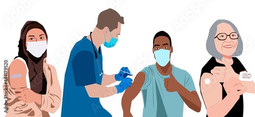 vaccinated people