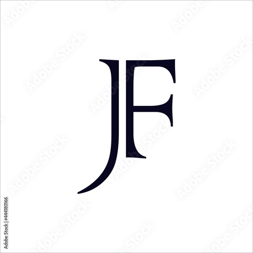 Letter JF design logo vector.