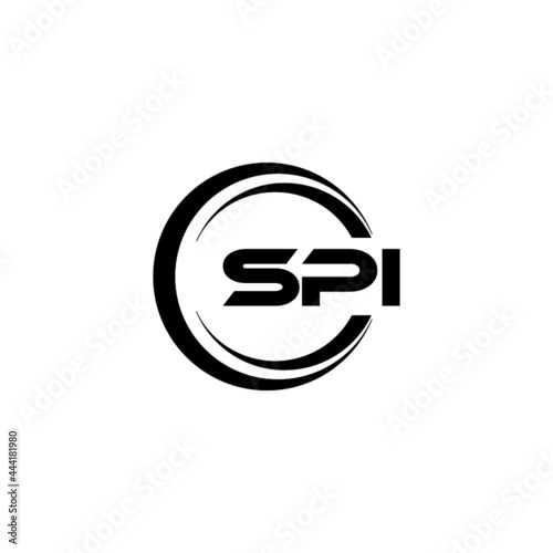 SPI letter logo design with white background in illustrator, vector logo modern alphabet font overlap style. calligraphy designs for logo, Poster, Invitation, etc.