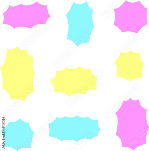 【イラスト素材】漫画風ふきだし詰め合わせ　叫び・大声　カラフル