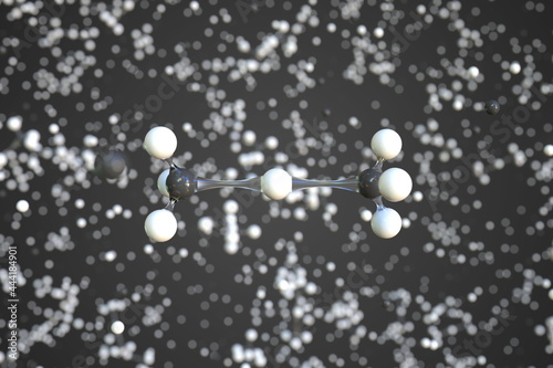 Dimethylmercury molecule, conceptual molecular model. Chemical 3d rendering photo
