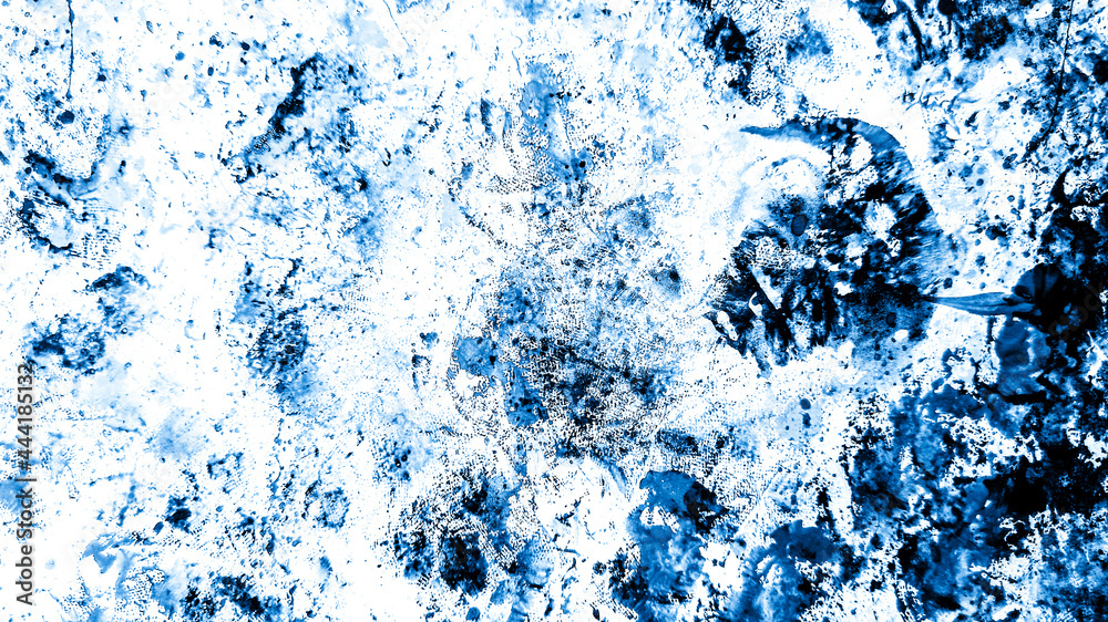 Navy Abstract Paste. Azure Watercolor Creative. Cobalt Grunge Decoration. Blue Texture Brush. Paint Frame. Design Artistic. Art Wallpaper. Splash Geometric.
