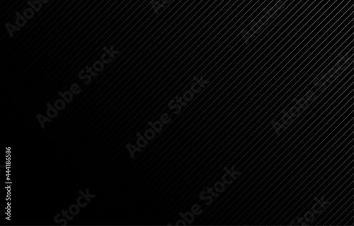 Gray diagonal thin lines pattern on black abstract background vector