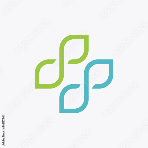 Free Download A medical cross symbol made up of the letter SS. A logo with an organic taste, simple and sophisticated. Suitable for medical and pharmaceutical, drugstore, body care, cosmetics, or healthy product - GFXLoad