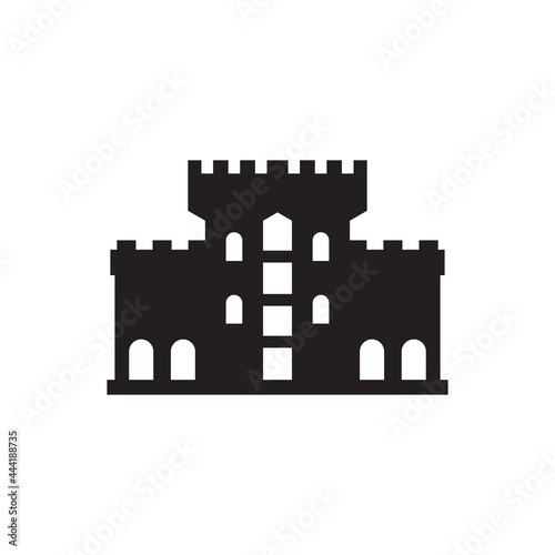 Fortress building logo design template