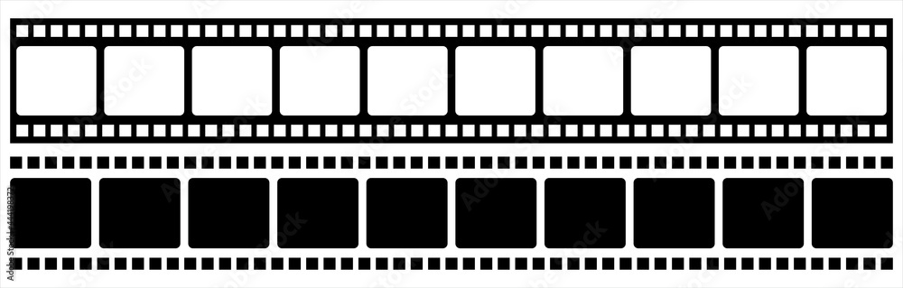 Film strip collection. Vector template. Cinema, movie, photo, filmstrip frame. Vector illustration. Film strip collection. Vector template. Cinema, movie, photo, filmstrip frame. Vector illustration.