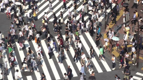日本　東京　渋谷スクランブル交差点