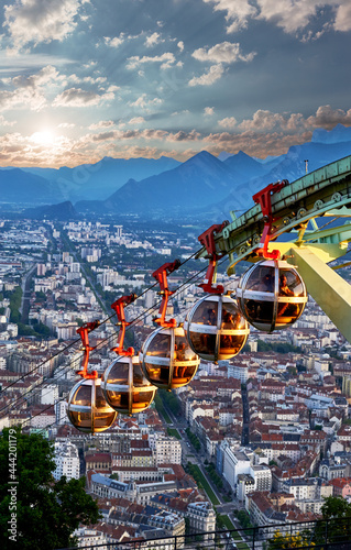 Famous funicular in Grenoble, France